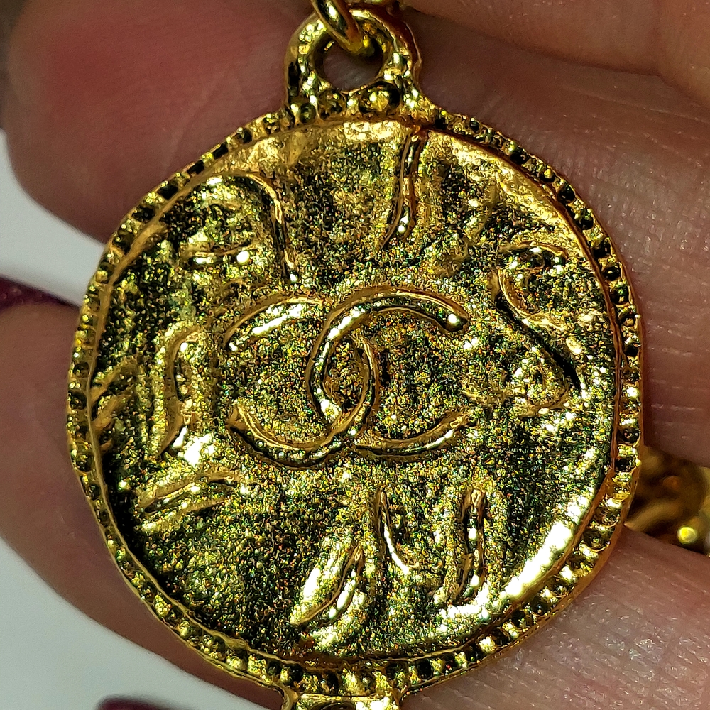 CHANEL Long Gold CC Medallion Necklace EVC!😍 - Picture 6 of 10